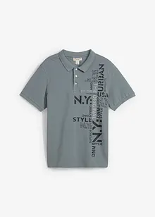 Polo a maniche corte in piquet di puro cotone, slim fit, bonprix