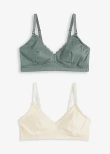 Reggiseno allattamento senza ferretto con cotone biologico (pacco da 2), bonprix