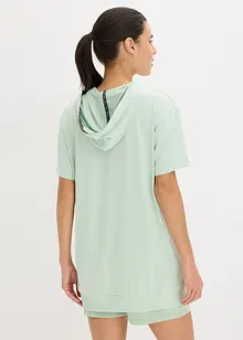 T-shirt oversize per sport con cappuccio, ad asciugatura rapida, bonprix