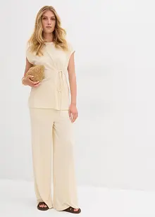 Pantaloni a palazzo in simil maglia, bonprix