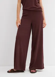 Pantaloni a palazzo in simil maglia, bonprix
