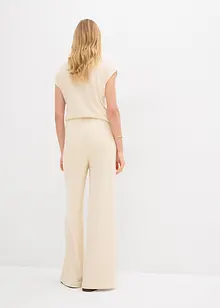 Pantaloni a palazzo in simil maglia, bonprix