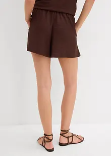 Shorts con elastico in vita in crêpe operato, bonprix