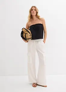 Pantaloni cargo fluenti con gambe larghe, bonprix