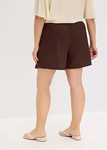 Shorts con elastico in vita in crêpe operato, bonprix