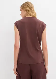 Maglia a portafoglio in misto viscosa fluente, bonprix