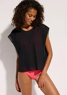 Maglia copricostume trasparente con cappuccio, bonprix