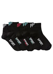 Calzini sportivi con scritta (pacco da 5 paia), bonprix