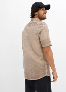 Camicia  effetto lavato a maniche corte, bonprix