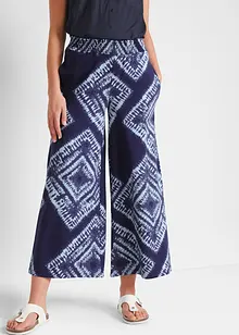 Pantaloni in jersey a palazzo con cinta smock, bonprix
