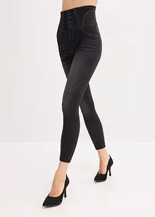 Leggings effetto jeans senza cuciture con effetto modellante forte, bonprix