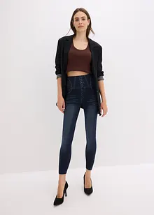 Leggings effetto jeans senza cuciture con effetto modellante forte, bonprix