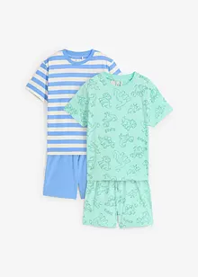 Pigiama estivo in puro cotone biologico (set 4 pezzi), bonprix