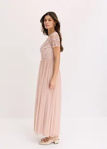 Abito lungo con paillettes, bonprix
