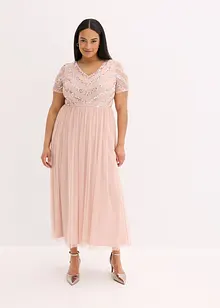 Abito lungo con paillettes, bonprix