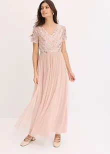 Abito lungo con paillettes, bonprix