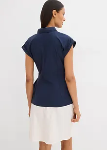 Blusa a maniche corte da annodare sul fianco, bonprix