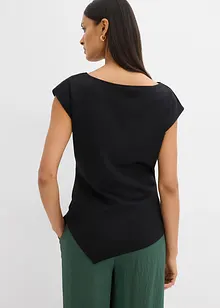 Top asimmetrico effetto neoprene, bonprix