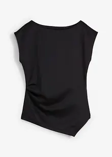 Top asimmetrico effetto neoprene, bonprix