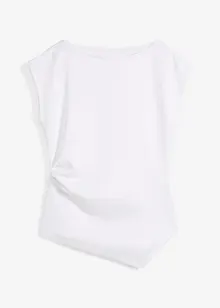 Top asimmetrico effetto neoprene, bonprix