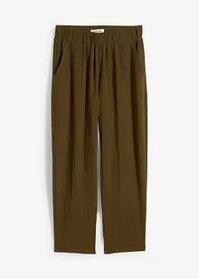 Pantaloni larghi in jersey operato, bonprix