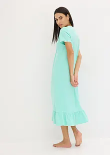 Camicia da notte con pieghe e balza, bonprix