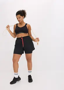 Pantaloni corti sportivi 2 in 1 ultra leggeri, bonprix