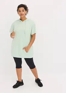 T-shirt oversize per sport con cappuccio, ad asciugatura rapida, bonprix