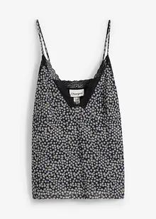 Top in mesh con spalline sottili, bonprix