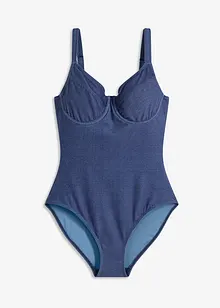 Costume intero con ferretto effetto denim, bonprix