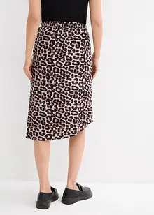 Gonna leopardata con spacco, bonprix