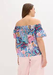 Blusa con spalle scoperte in misto viscosa leggero, bonprix