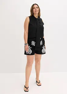 Shorts con ricami in morbido misto viscosa, bonprix