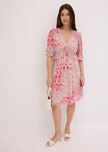 Abito tunica in mesh fantasia, bonprix
