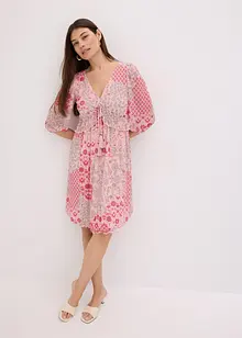 Abito tunica in mesh fantasia, bonprix