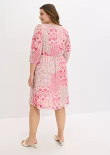 Abito tunica in mesh fantasia, bonprix