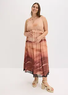 Abito in chiffon fantasia, bonprix