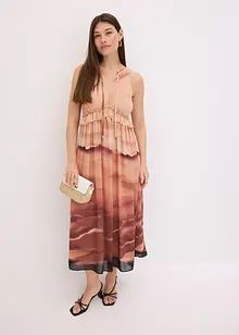 Abito in chiffon fantasia, bonprix