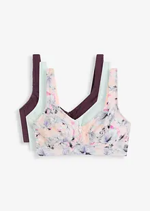Reggiseno senza ferretto con cotone biologico morbido (pacco da 3), bonprix