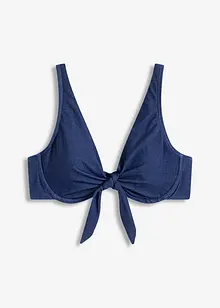 Reggiseno per bikini effetto denim con ferretto, bonprix