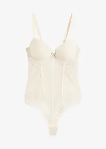 Body con perizoma e pizzo elastico, bonprix