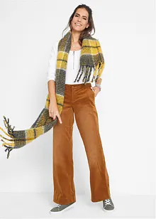 Pantaloni di velluto a coste elasticizzato, wide leg, bonprix