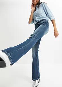 Jeans flared elasticizzati, vita bassa, bonprix