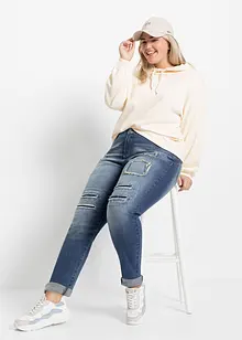 Jeans boyfriend, vita media, bonprix