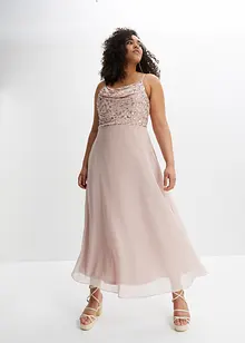 Abito con spalline e paillettes, bonprix