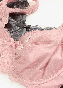 Reggiseno con ferretto e pizzo delicato (pacco da 2), bonprix