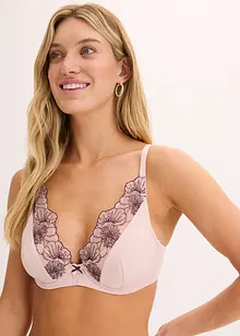 Reggiseno con coppe preformate e ricami delicati, bonprix