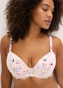 Reggiseno con coppe preformate in materiale lucido, bonprix