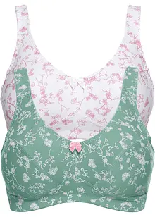 Reggiseno senza ferretto con cotone biologico morbido (pacco da 2), bonprix
