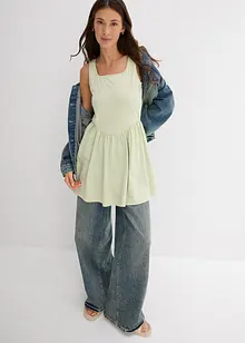 Top lungo in misto cotone elasticizzato, bonprix